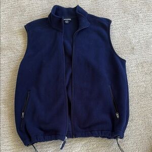 Lands' End Men's Deep Blue Fleece Vest